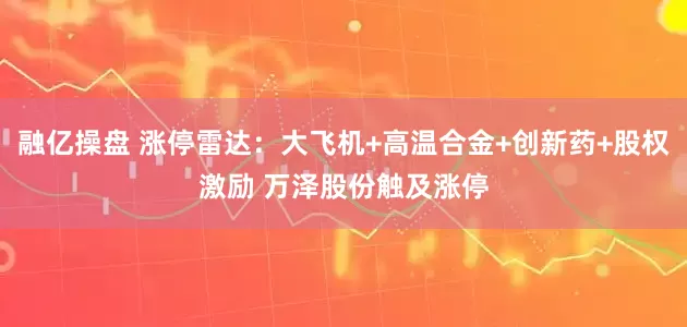 融亿操盘 涨停雷达：大飞机+高温合金+创新药+股权激励 万泽股份触及涨停
