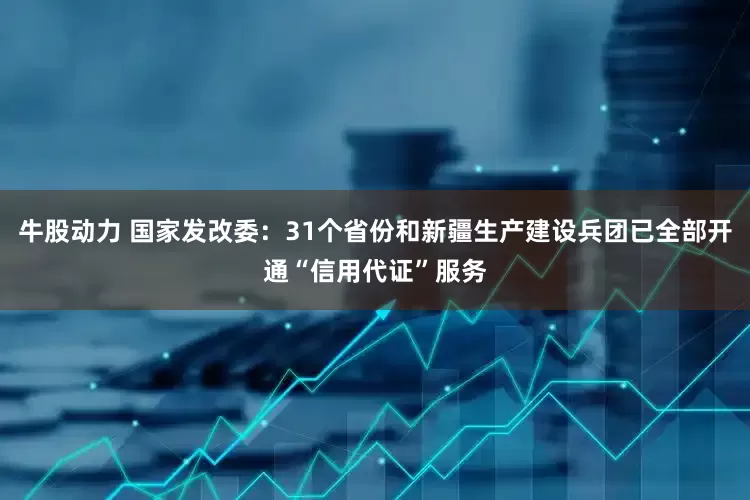 牛股动力 国家发改委：31个省份和新疆生产建设兵团已全部开通“信用代证”服务